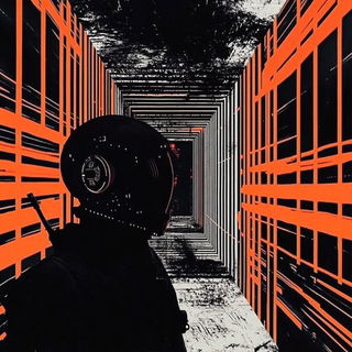 Giltblockism style, Midjourney V6.1: cinematic shot from sci-fi movie