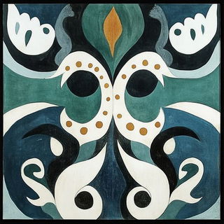Folkloreflux style, Midjourney V6.1: creative pattern composition