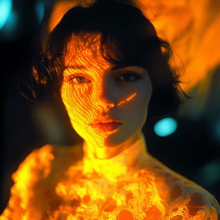 Inkgrid Constructivism style, Midjourney V6.1: photographic portrait of female protagonist
