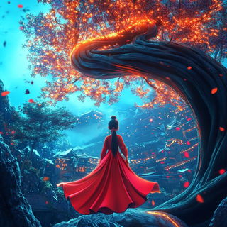 Bluebird Elevation style, Midjourney V6.1: retro fairy-tale illustration
