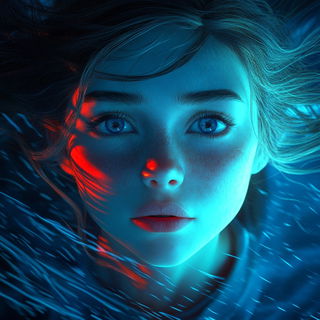 Bluebird Elevation style, Midjourney V6.1: photographic portrait of female protagonist