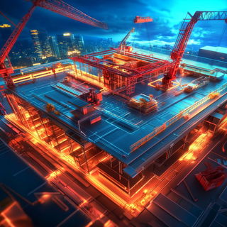 Bluebird Elevation style, Midjourney V6.1: technical infrastructure blueprint schematics