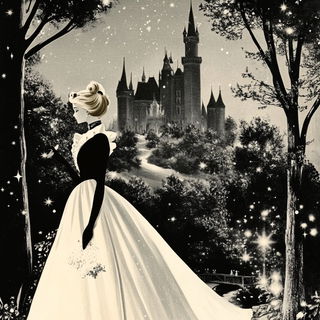 Glimmercaravan style, Midjourney V6.1: retro fairy-tale illustration