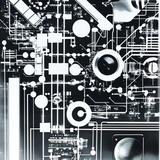 Glimmercaravan style, Midjourney V6.1: technical infrastructure blueprint schematics