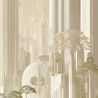 The Gutter Riot style, Midjourney V6.1: megacity with futuristic bioarchitecture