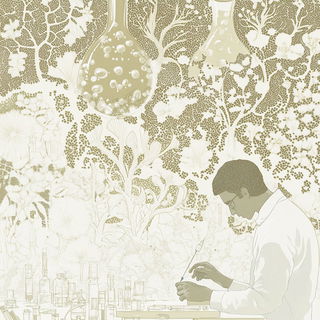 The Gutter Riot style, Midjourney V6.1: editorial illustration for popular scientific magazine cover