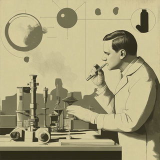 Cinematurn style, Midjourney V6.1: editorial illustration for popular scientific magazine cover