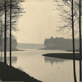 Cinematurn style, Midjourney V6.1: realistic landscape photograph of quiet dawn