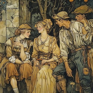 Kintsurveillance style, Midjourney V6.1: classical 18th-century oil painting