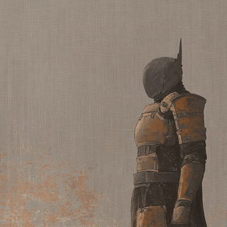 Tenon Stillfields style, Midjourney V6.1: concept art character design of retropunk steam knight