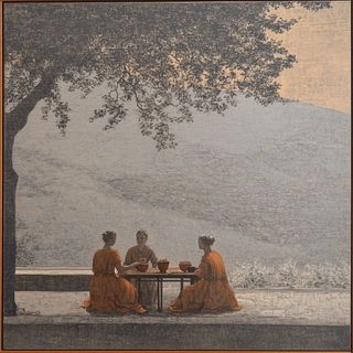 Tenon Stillfields style, Midjourney V6.1: classical 18th-century oil painting