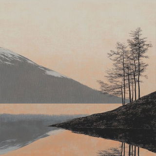 Tenon Stillfields style, Midjourney V6.1: realistic landscape photograph of quiet dawn