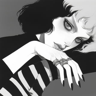 Enamelgrid Tropica style, Midjourney V6.1: black-and-white manga comic strip