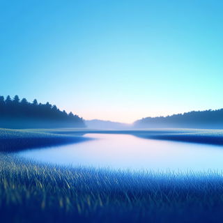 Pyroclastique style, Midjourney V6.1: realistic landscape photograph of quiet dawn