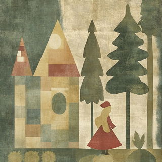 Brushwave Folklorics style, Midjourney V6.1: retro fairy-tale illustration