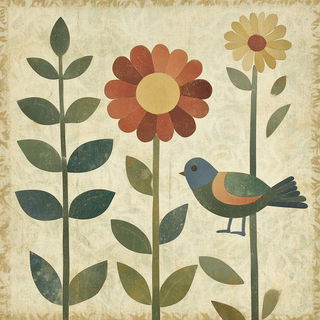 Brushwave Folklorics style, Midjourney V6.1: traditional folk art