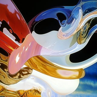 Chromacastellation style, Midjourney V6.1: abstract 3D render
