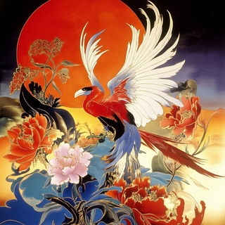 Chromacastellation style, Midjourney V6.1: traditional folk art
