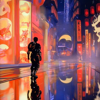 Chromacastellation style, Midjourney V6.1: cinematic shot from sci-fi movie