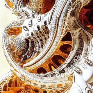 Carbon Copy Colossi style, Midjourney V6.1: abstract 3D render