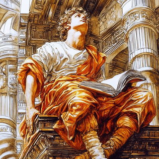 Carbon Copy Colossi style, Midjourney V6.1: classical 18th-century oil painting