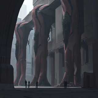 Violet Shoreline Minimalism style, Midjourney V6.1: megacity with futuristic bioarchitecture