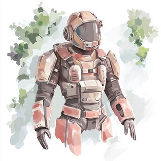 Redblock Chiaroscuro style, Midjourney V6.1: concept art character design of retropunk steam knight