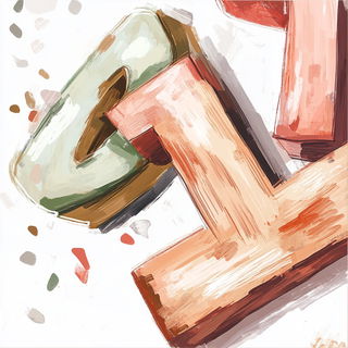 Redblock Chiaroscuro style, Midjourney V6.1: typographic composition with large letters