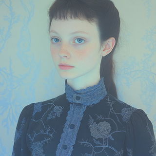 Ink Orbit style, Midjourney V6.1: photographic portrait of female protagonist