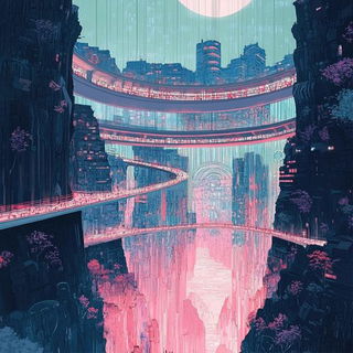 Velqara style, Midjourney V6.1: megacity with futuristic bioarchitecture