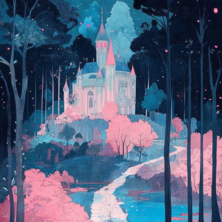 Velqara style, Midjourney V6.1: retro fairy-tale illustration