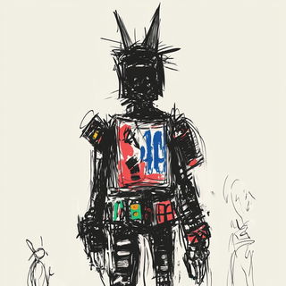 Chromaterrace style, Midjourney V6.1: concept art character design of retropunk steam knight