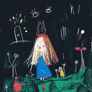 Chromaterrace style, Midjourney V6.1: retro fairy-tale illustration