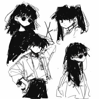Chromaterrace style, Midjourney V6.1: black-and-white manga comic strip
