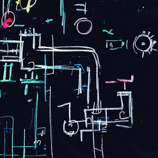 Chromaterrace style, Midjourney V6.1: technical infrastructure blueprint schematics