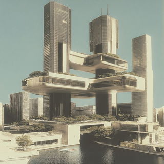 Ornithoperegrine style, Midjourney V6.1: megacity with futuristic bioarchitecture