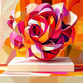 Gearshift Prismaticism style, Midjourney V6.1: abstract 3D render