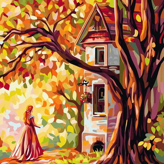 Gearshift Prismaticism style, Midjourney V6.1: retro fairy-tale illustration