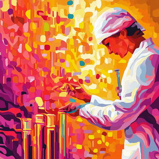 Gearshift Prismaticism style, Midjourney V6.1: editorial illustration for popular scientific magazine cover