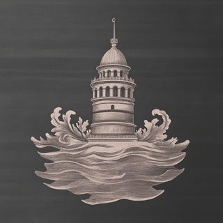 Frostcut Silhouette style, Midjourney V6.1: bold minimalist logo design for Istanbul city municipal services