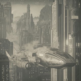 Frostcut Silhouette style, Midjourney V6.1: cinematic shot from sci-fi movie