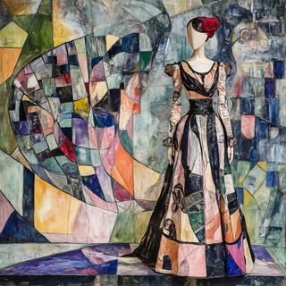 Blockhaven style, Midjourney V6.1: haute-couture fashion outfit