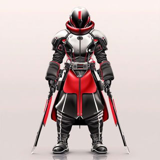 Solvanta style, Midjourney V6.1: concept art character design of retropunk steam knight