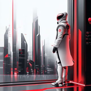 Solvanta style, Midjourney V6.1: cinematic shot from sci-fi movie