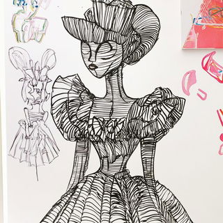 Veyr Iceworks style, Midjourney V6.1: haute-couture fashion outfit