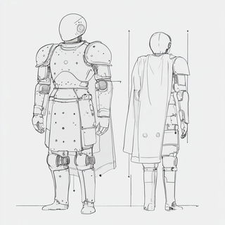 Redwindow Chiaropulp style, Midjourney V6.1: concept art character design of retropunk steam knight