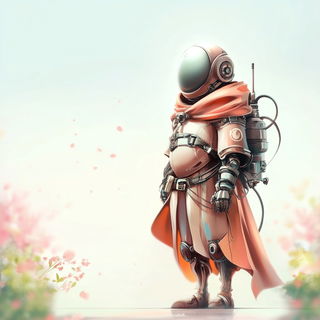 Redolith style, Midjourney V6.1: concept art character design of retropunk steam knight