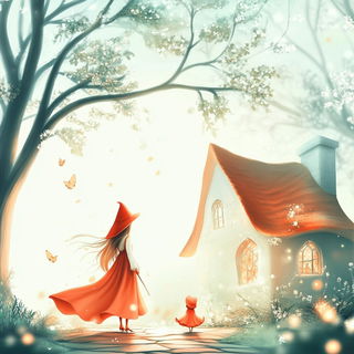 Redolith style, Midjourney V6.1: retro fairy-tale illustration