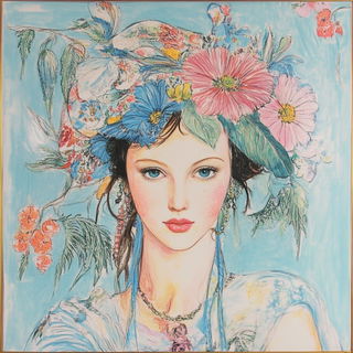 Floraimancy style, Midjourney V6.1: traditional folk art