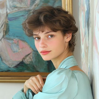 Floraimancy style, Midjourney V6.1: photographic portrait of female protagonist